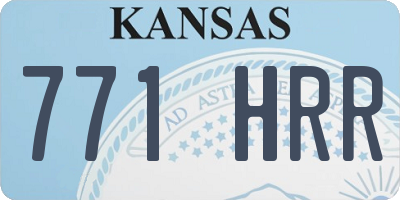 KS license plate 771HRR