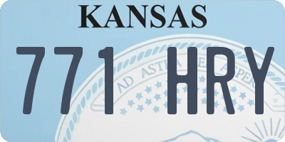 KS license plate 771HRY