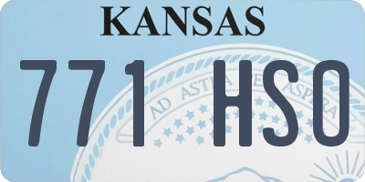 KS license plate 771HSO