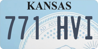 KS license plate 771HVI