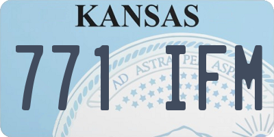 KS license plate 771IFM