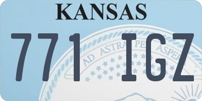 KS license plate 771IGZ
