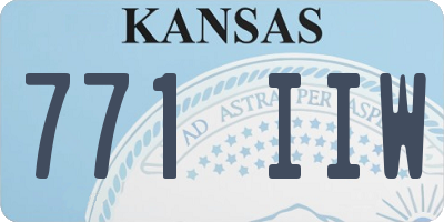 KS license plate 771IIW