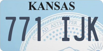 KS license plate 771IJK