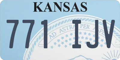 KS license plate 771IJV