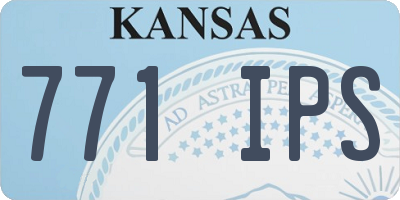 KS license plate 771IPS
