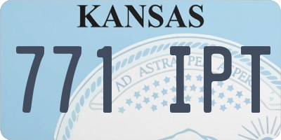 KS license plate 771IPT