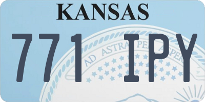 KS license plate 771IPY