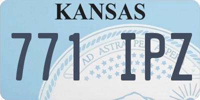 KS license plate 771IPZ