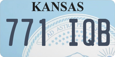KS license plate 771IQB