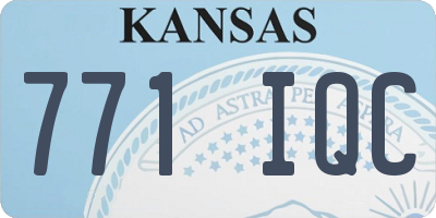 KS license plate 771IQC