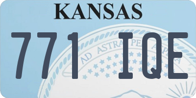KS license plate 771IQE