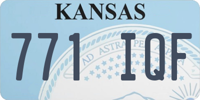 KS license plate 771IQF