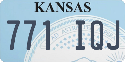 KS license plate 771IQJ