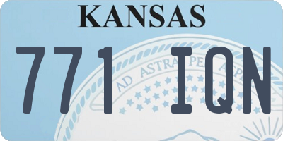 KS license plate 771IQN