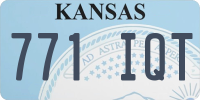 KS license plate 771IQT