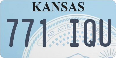 KS license plate 771IQU