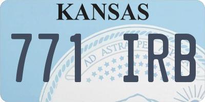 KS license plate 771IRB