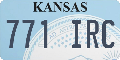 KS license plate 771IRC