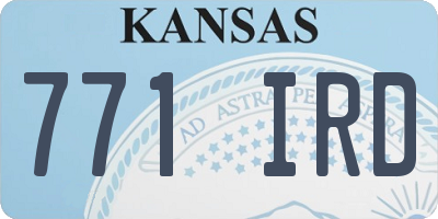 KS license plate 771IRD
