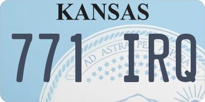 KS license plate 771IRQ