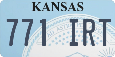 KS license plate 771IRT