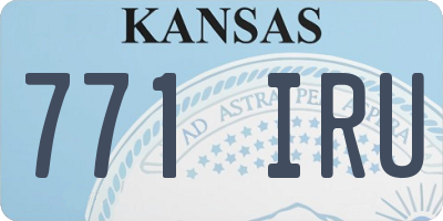 KS license plate 771IRU