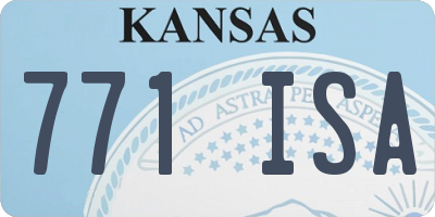 KS license plate 771ISA