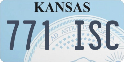 KS license plate 771ISC