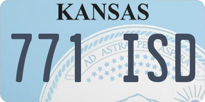 KS license plate 771ISD