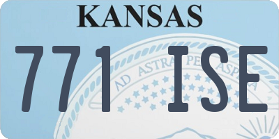KS license plate 771ISE