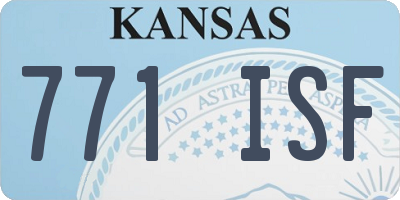 KS license plate 771ISF
