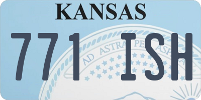 KS license plate 771ISH