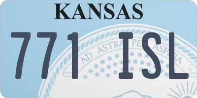 KS license plate 771ISL