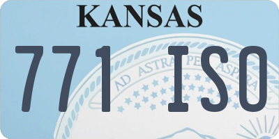 KS license plate 771ISO