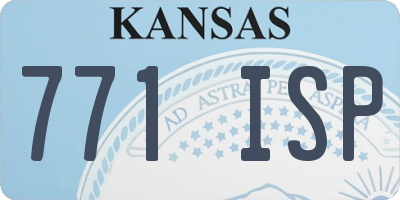 KS license plate 771ISP