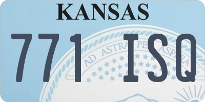 KS license plate 771ISQ
