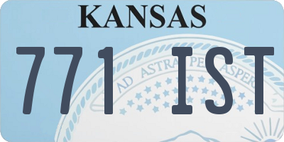 KS license plate 771IST