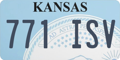 KS license plate 771ISV