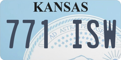 KS license plate 771ISW
