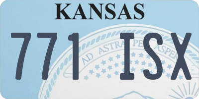 KS license plate 771ISX