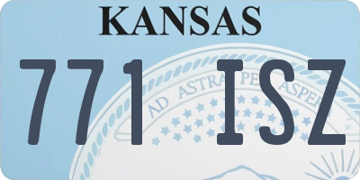 KS license plate 771ISZ