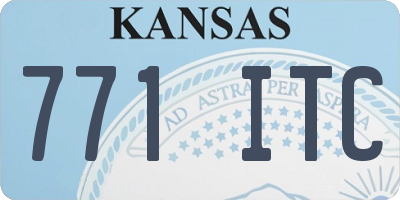 KS license plate 771ITC