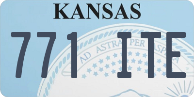 KS license plate 771ITE