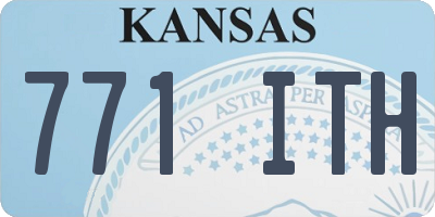 KS license plate 771ITH