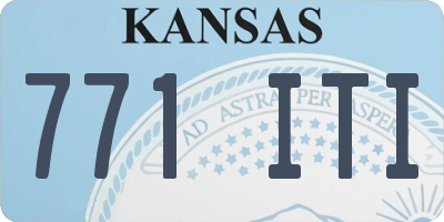 KS license plate 771ITI