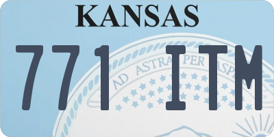KS license plate 771ITM