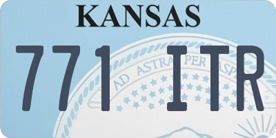 KS license plate 771ITR