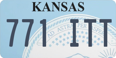 KS license plate 771ITT
