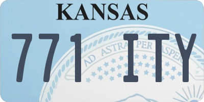KS license plate 771ITY